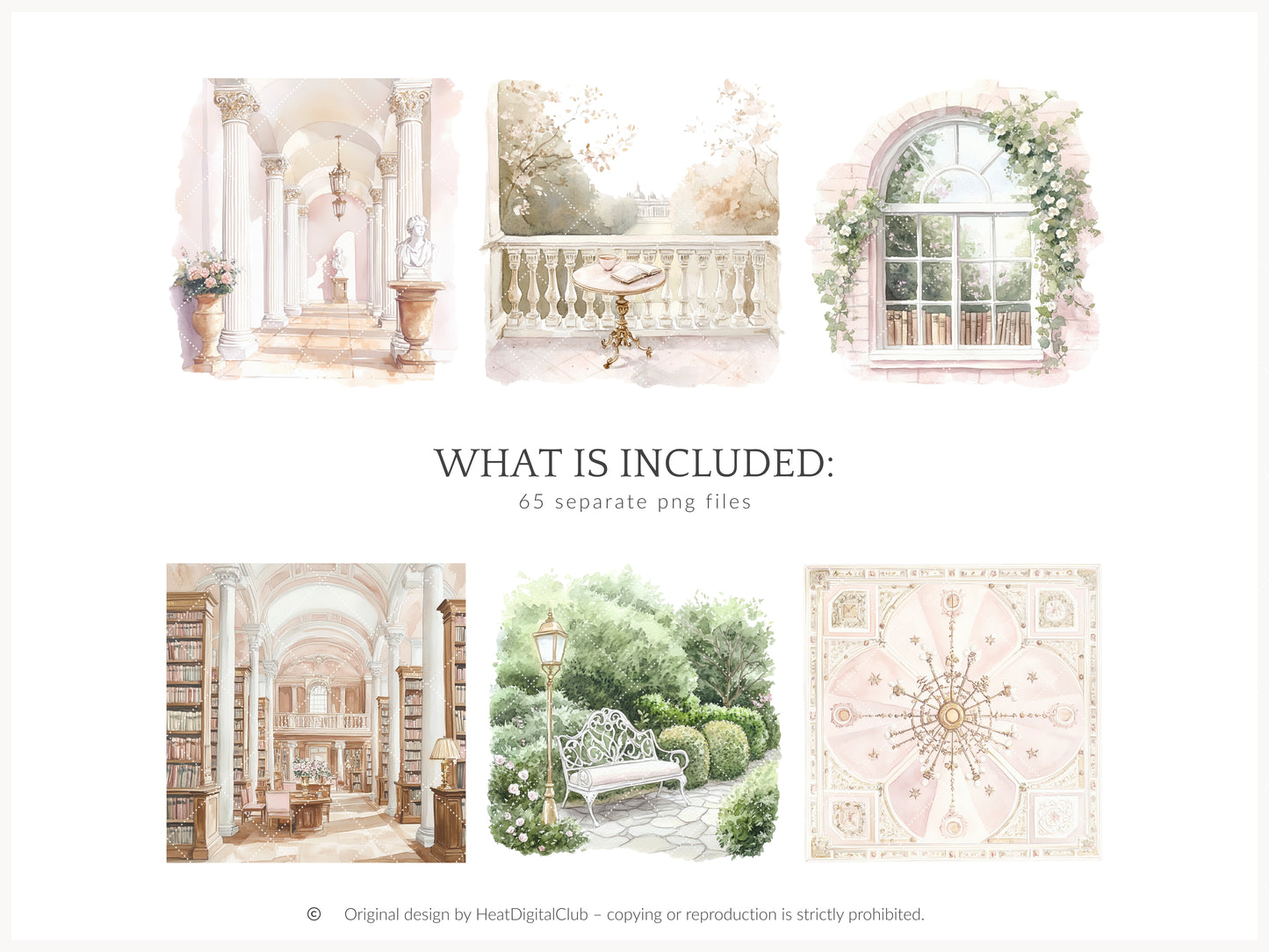 Blush Academia - Light Academia, Study Girls Clipart, Books, Bookworm | 65 PNG