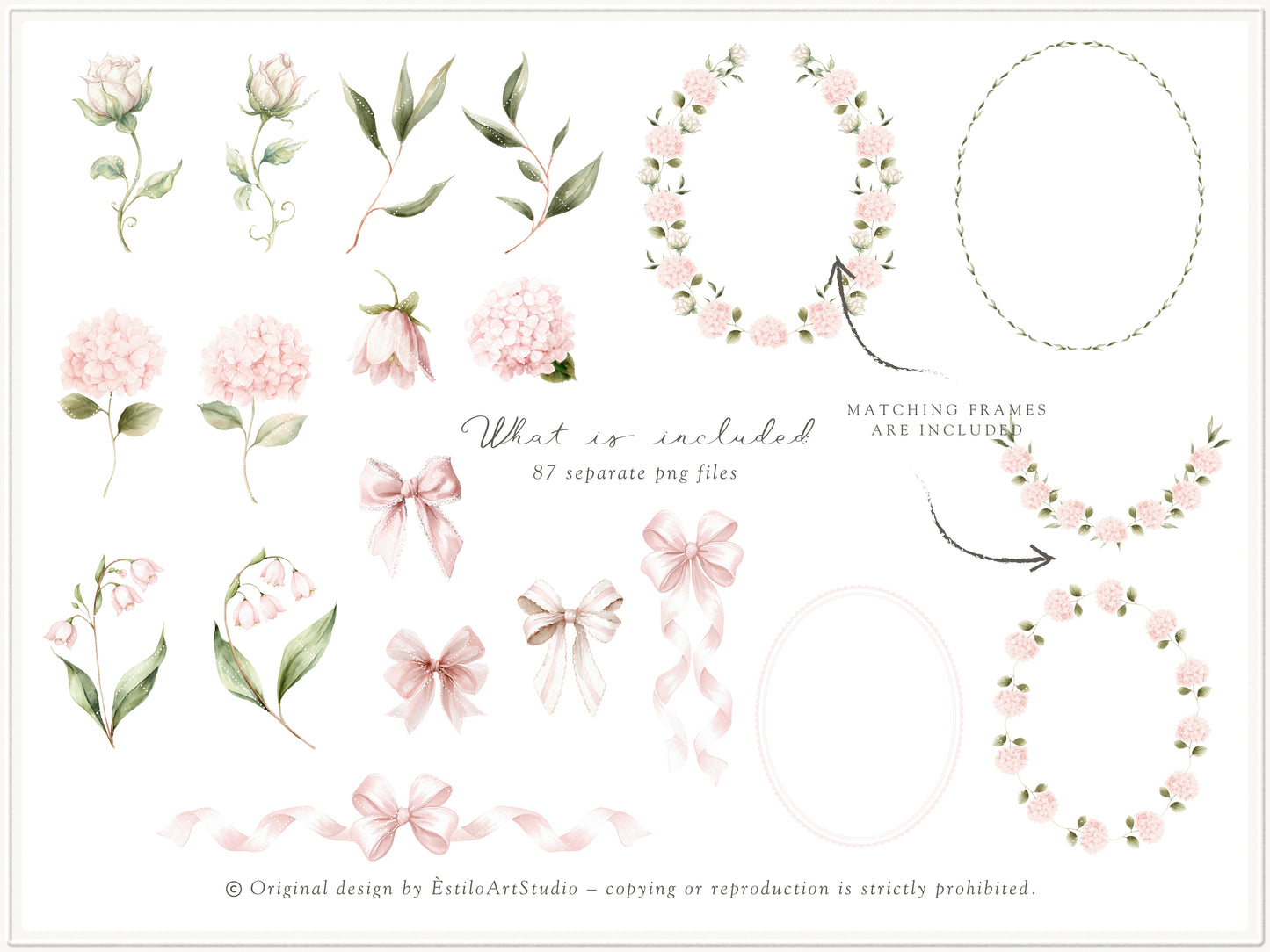 Coquette Atelier - Clipart Set, Soft Pink Baby Girl, Plush Toys, Nursery, Baby Shower | 97 PNG/JPEG