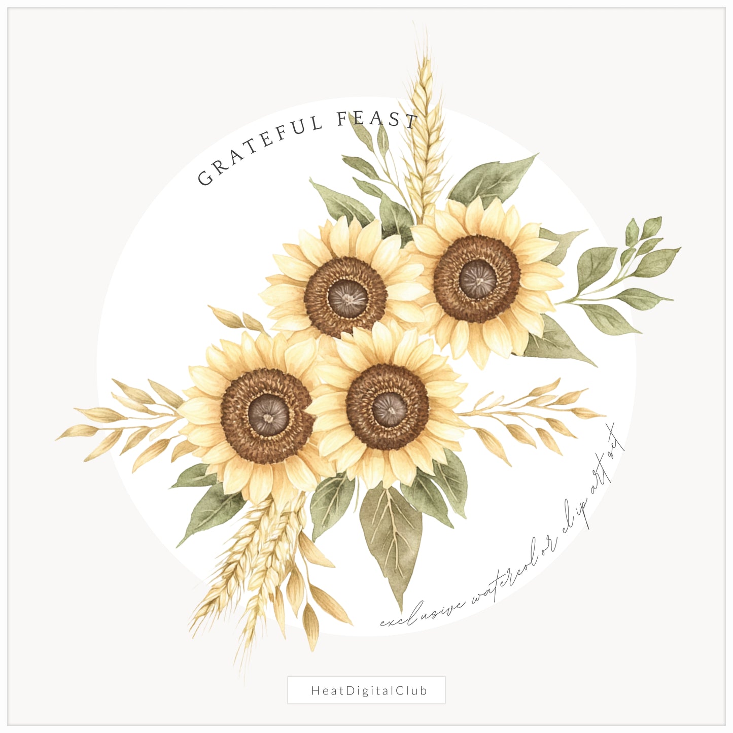 Grateful Feast - Floral Arrangements, Sunflower, Fall, Pumpkin, Autumn Harvest | 22 PNG