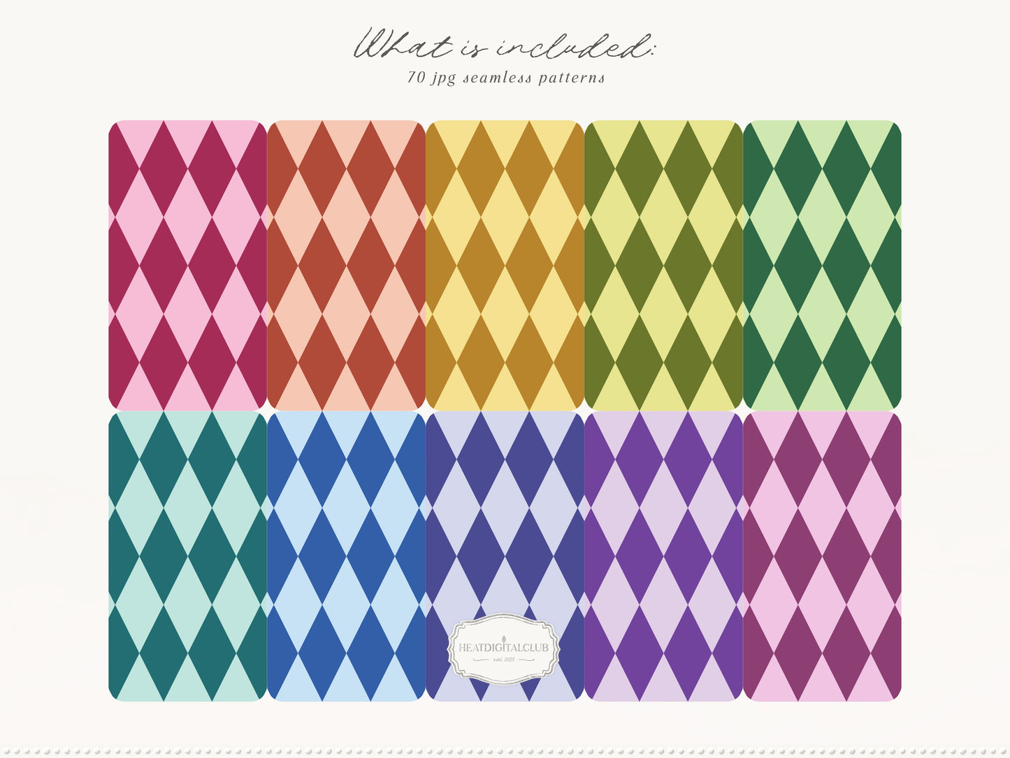 Dopamine Mix - Colorful Bold Geometric Seamless Patterns, Paper Collection | 70 JPEG