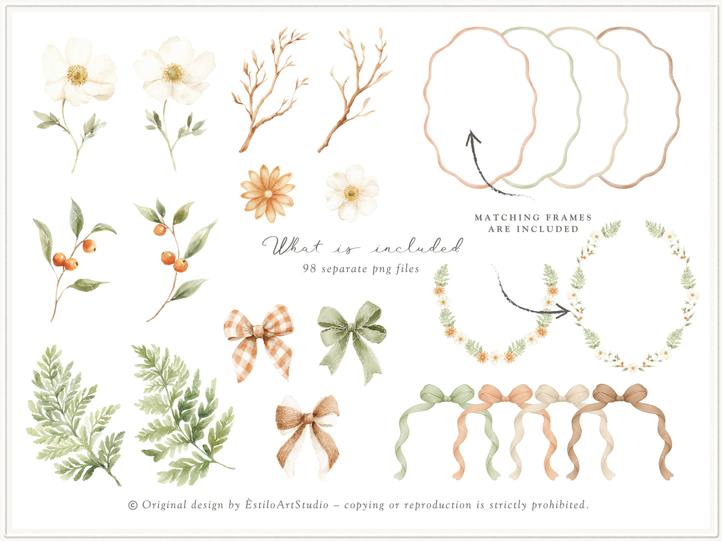 Woodland Atelier - Clipart, Forest Nursery, Plush Animals, Woodland Toys, Baby Shower, Heirloom | 98 PNG