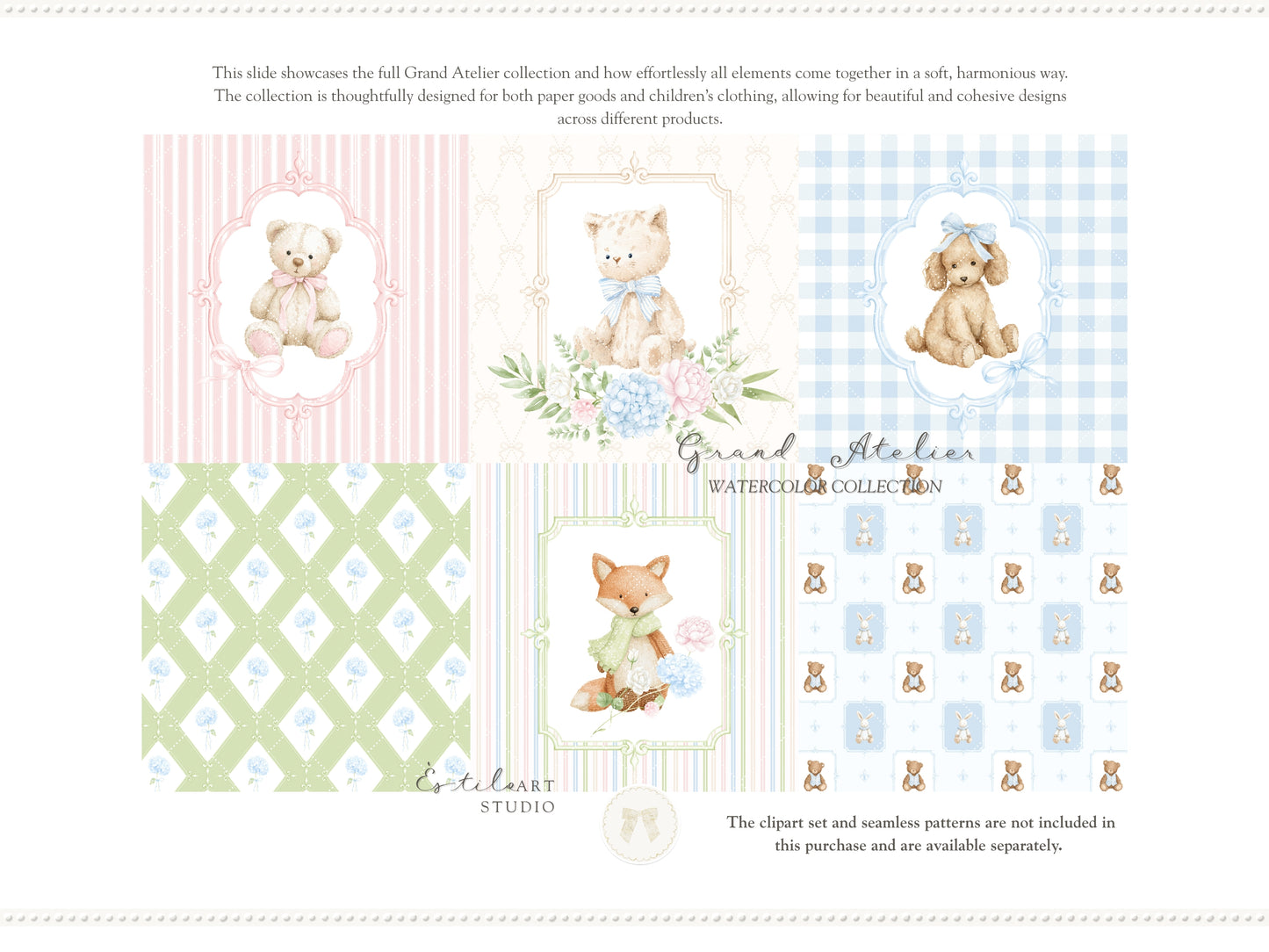 Grand Atelier - Floral Arrangements Clipart, Blue Hydrangea, Pink Peony Flowers, Baby Shower | 46 PNG