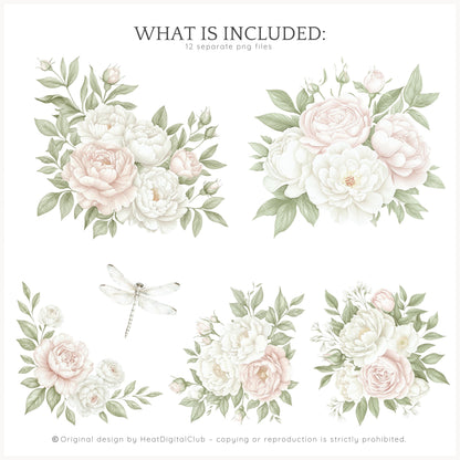 Ballet Grace - Pink Floral Arrangements | 12 PNG