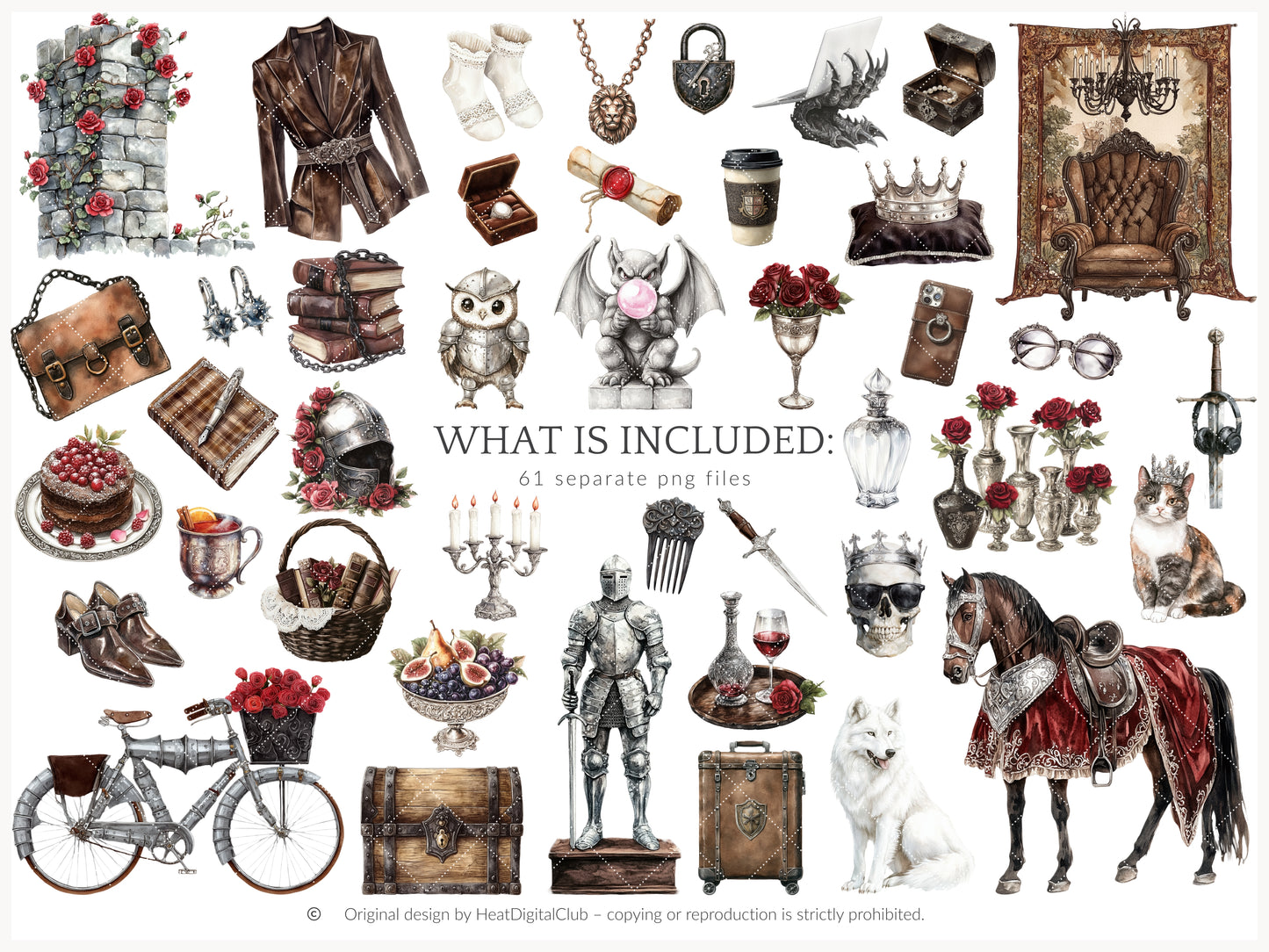 Medievalcore - Gothic Aesthetic Clipart, Medieval Fantasy | 61 PNG
