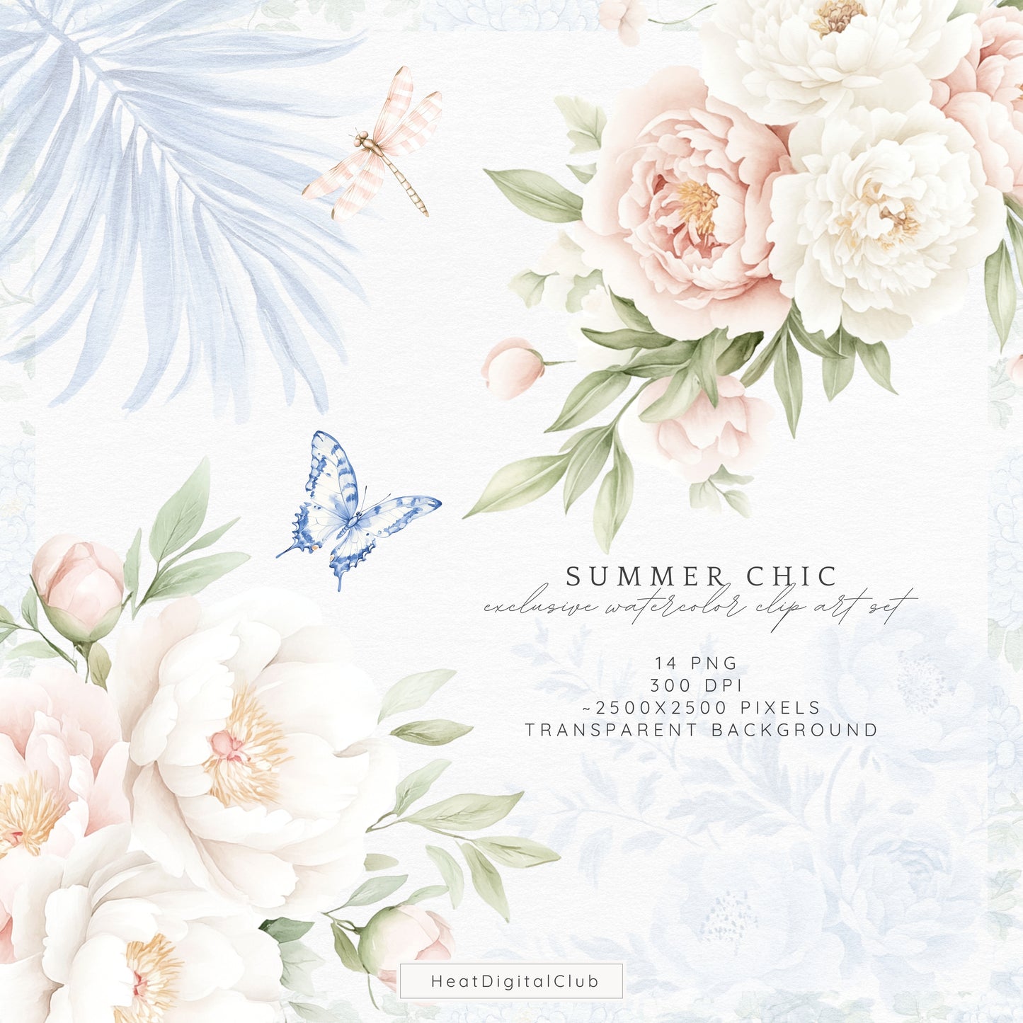 Summer Chic – Grandmillennial Floral Arrangements | 14 PNG
