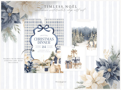 Timeless Noël - Clipart Set, Cozy Winter, Christmas, Grandmillennial  | 65 PNG/JPEG