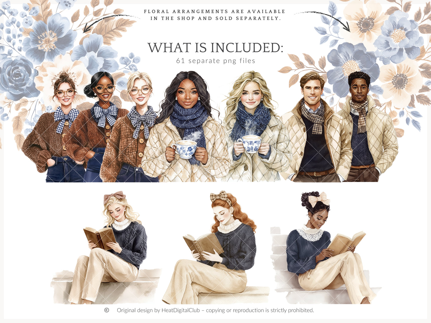 Autumn Residence -  Elegantl Clipart, Grandmillennial Fall Clipart | 61 PNG