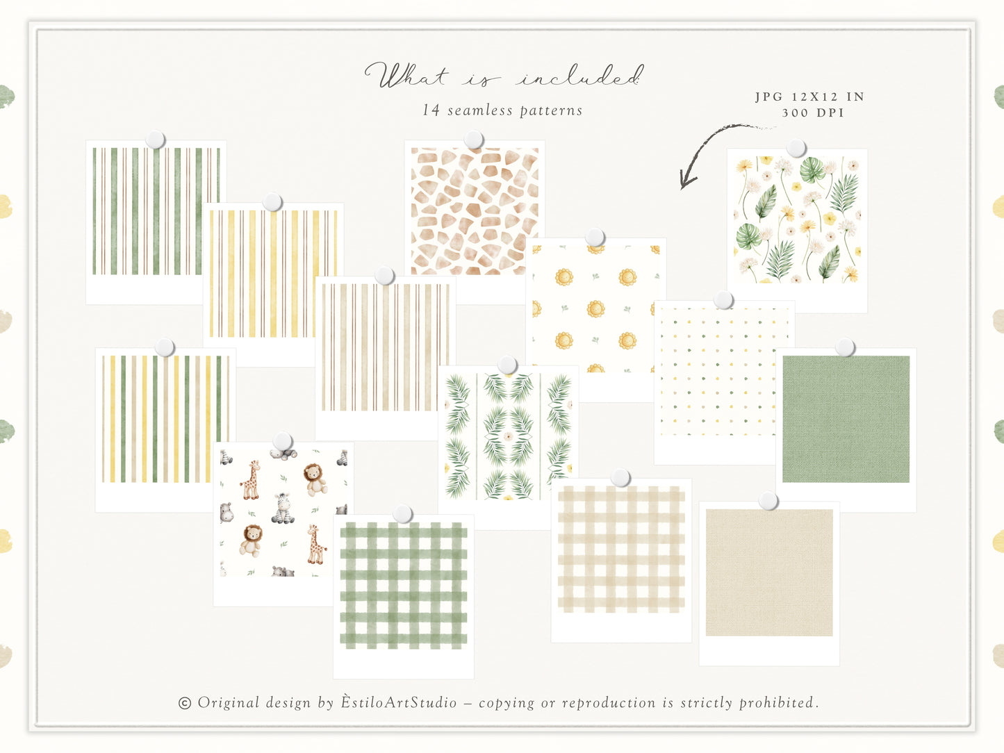 Safari Atelier - Watercolor Safari Clipart, Nursery Safari Animals Clipart, Plush Toys | 108 PNG/JPEG