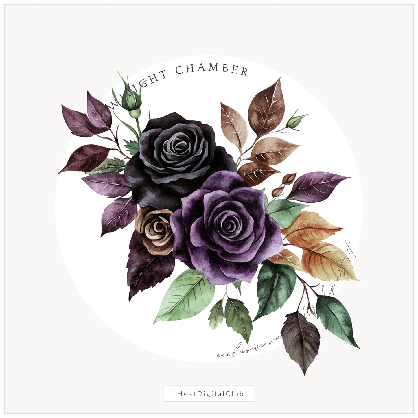 Twilight Chamber - Floral Arrangement, Halloween, Autumn, Gothic Rose | 20 PNG