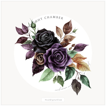 Twilight Chamber - Floral Arrangement, Halloween, Autumn, Gothic Rose | 20 PNG