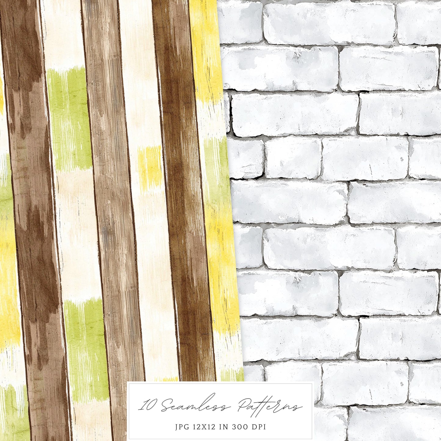 Fresh Essence - Seamless Patterns, Floral, Spring | 10 JPEG