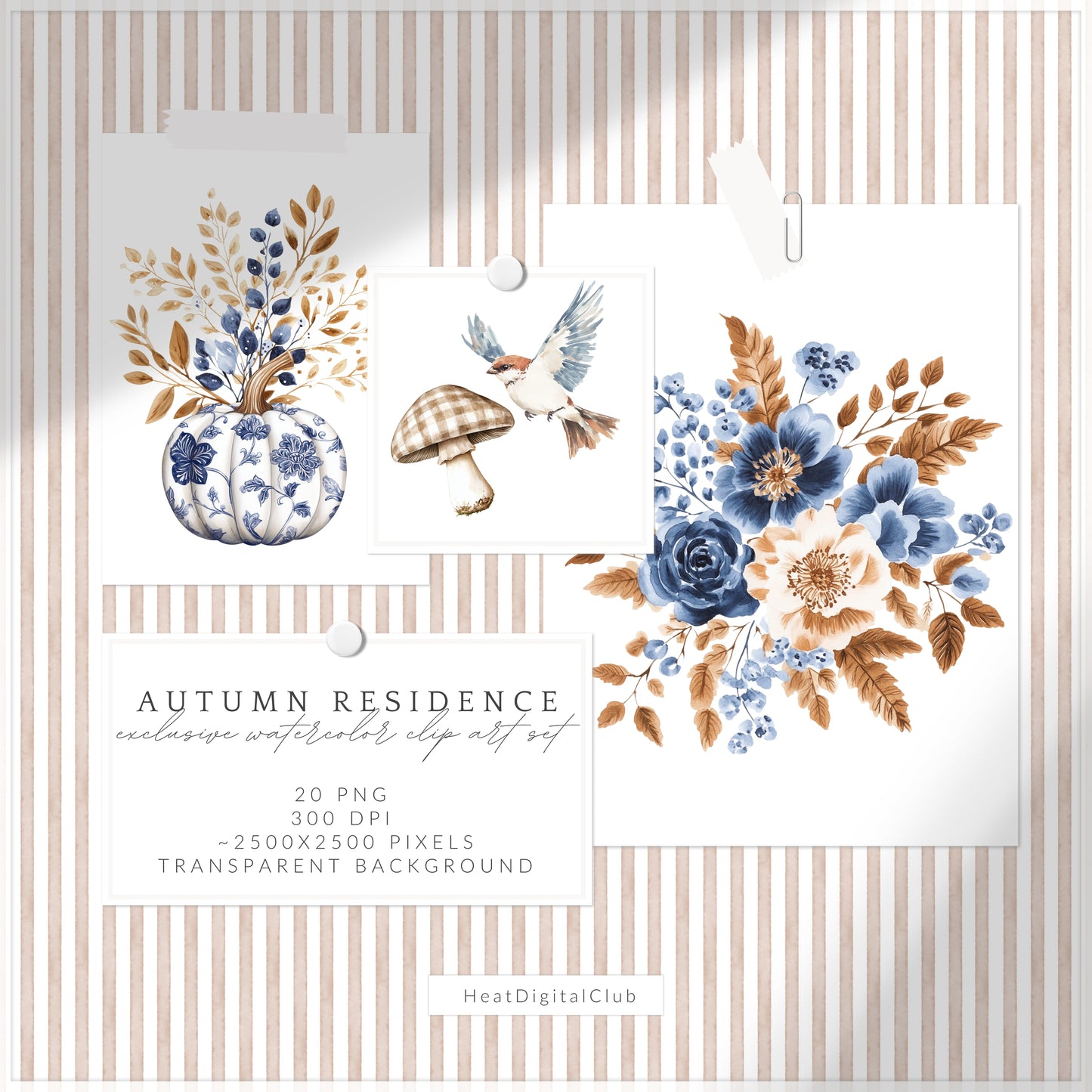 Autumn Residence - Floral Arrangements, Fall Flowers, Pumpkins | 29 PNG