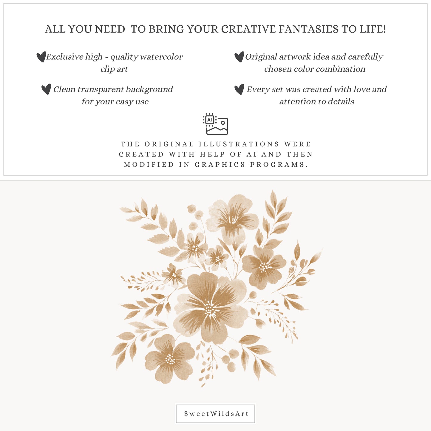 Cottage Classics - Floral Arrangements Clipart, Hydrangea Floral, Toile, Rustic Countryside | 22 PNG