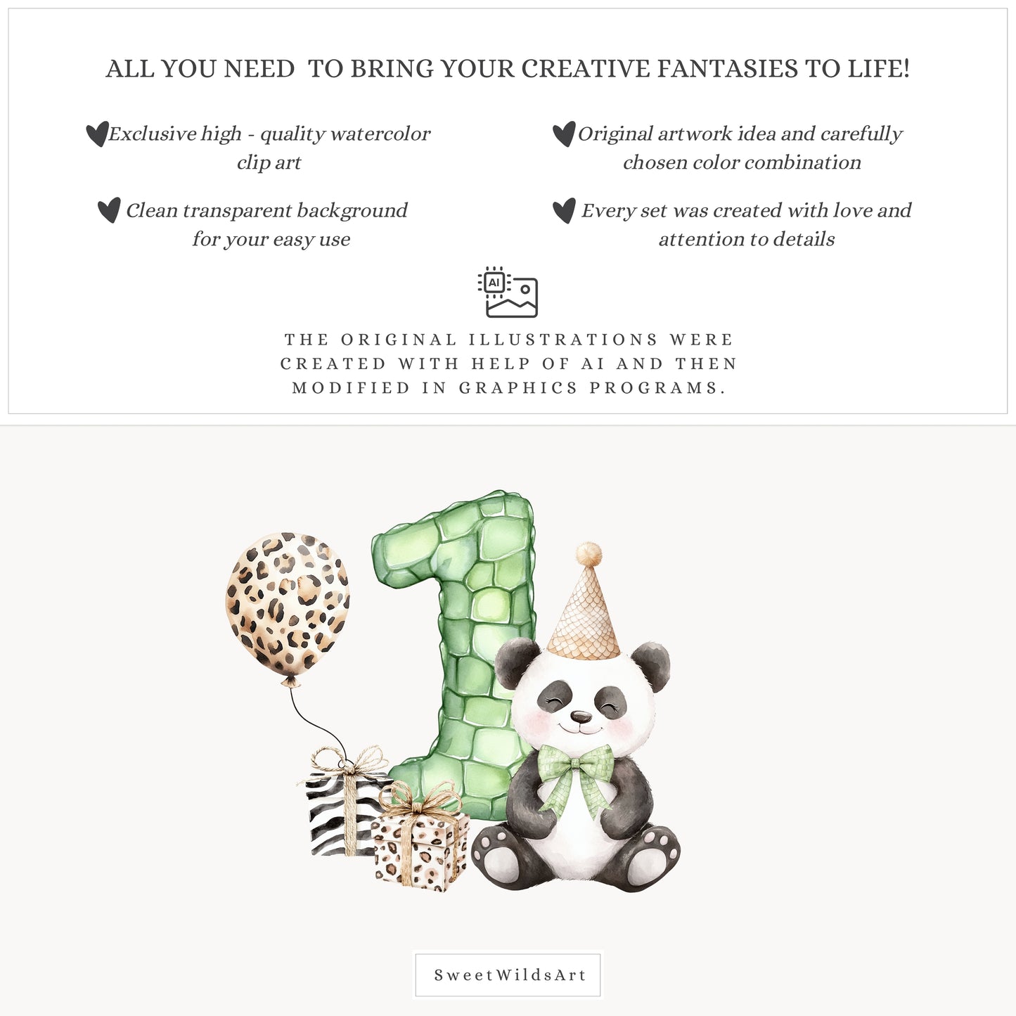 Birthday Tropics - Jungle Clipart, Baby Animals, Tropical, Safari Nursery | 75 PNG