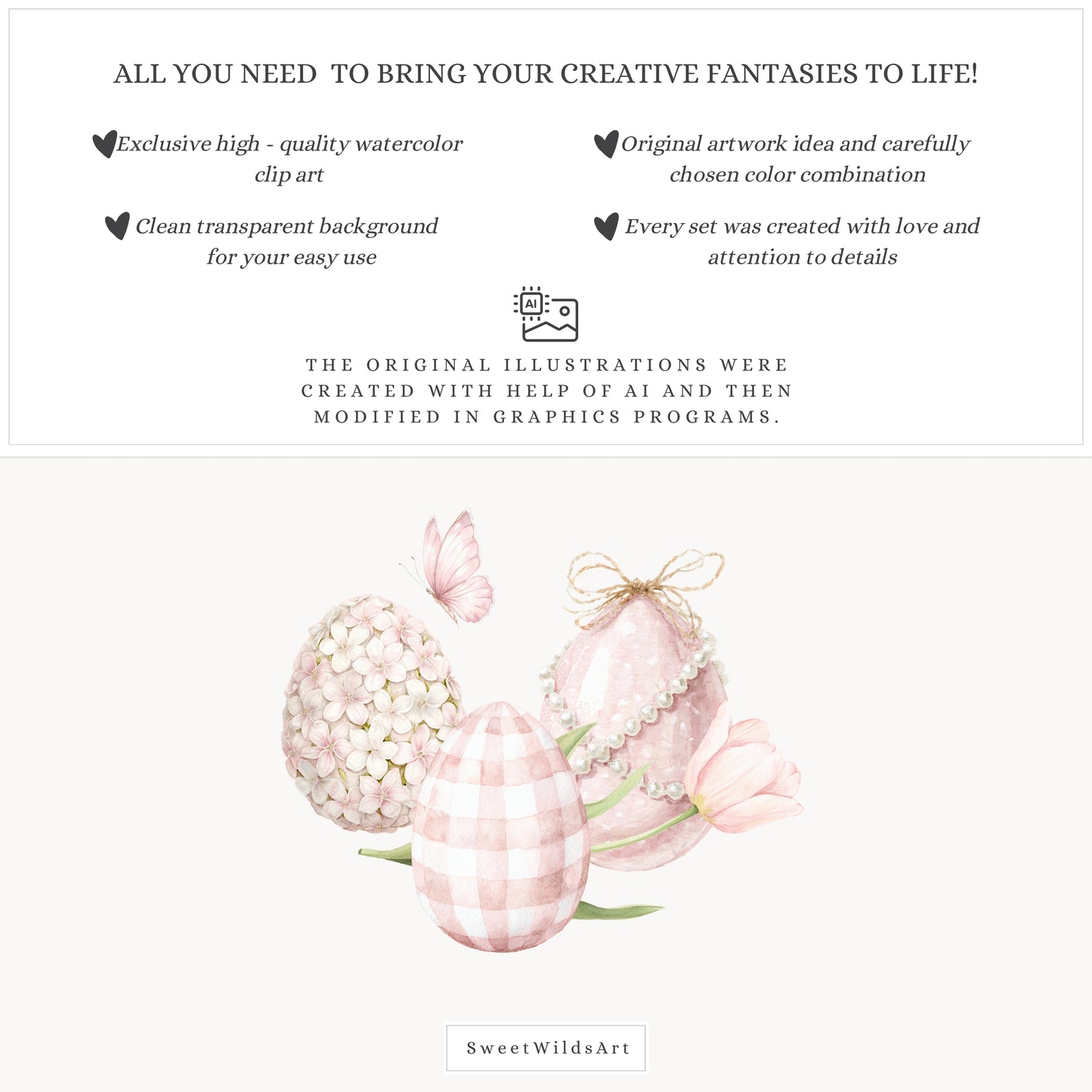 Sweet Meadow - Floral Arrangements Clipart, Spring Tulips, Pink Cottage, Easter Bouquet, Nursery