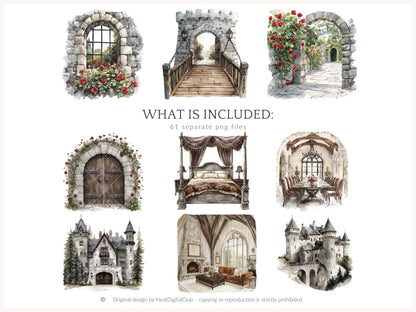 Medievalcore - Gothic Aesthetic Clipart, Medieval Fantasy | 61 PNG