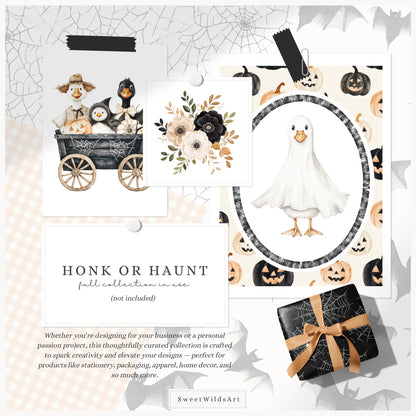 Honk or Haunt - Halloween Seamless Patterns, Candy Corn, Spiderweb | 20 JPEG