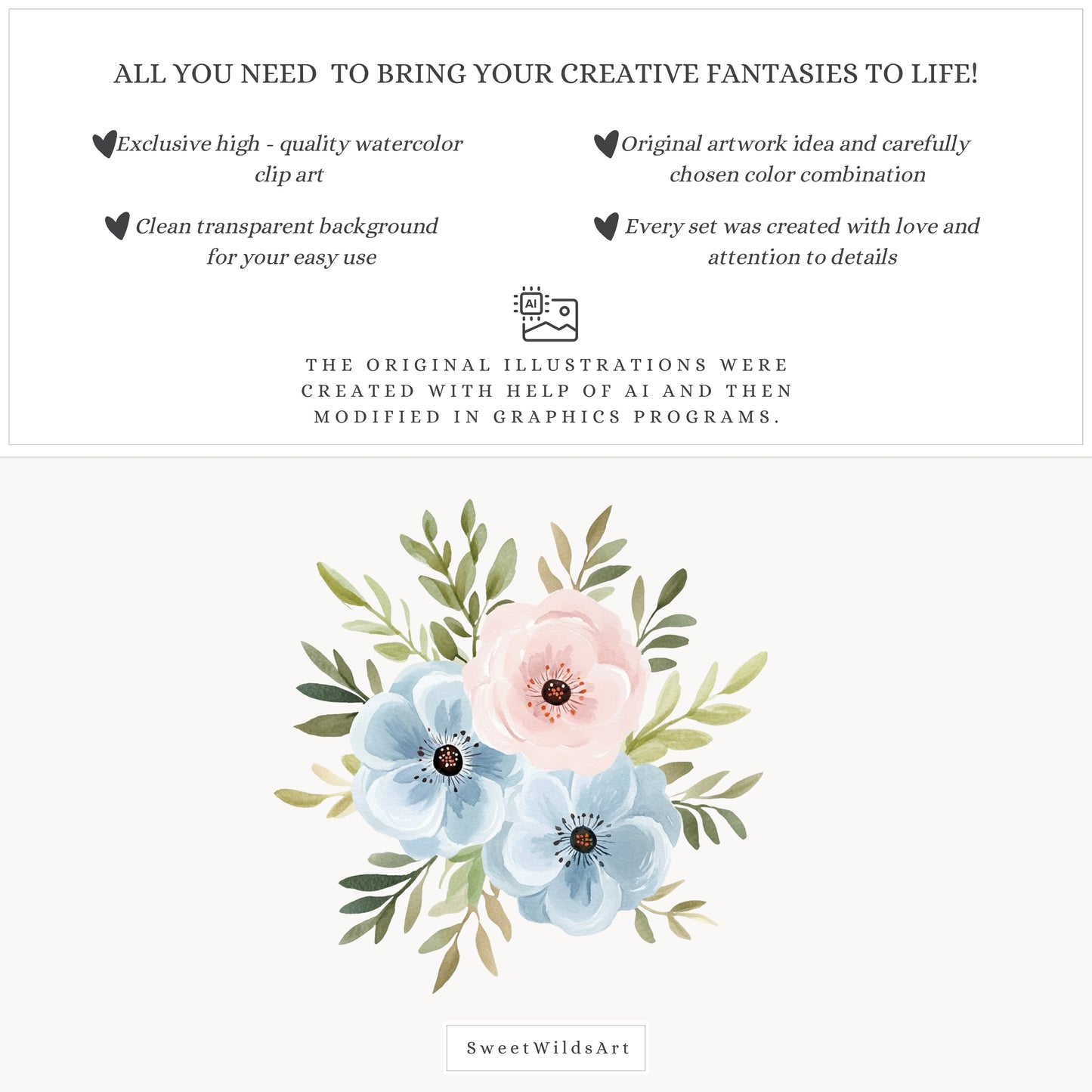 School Sweethearts - Back to School Floral Arrangements, Flowers, Grandmillennial | 12 PNG