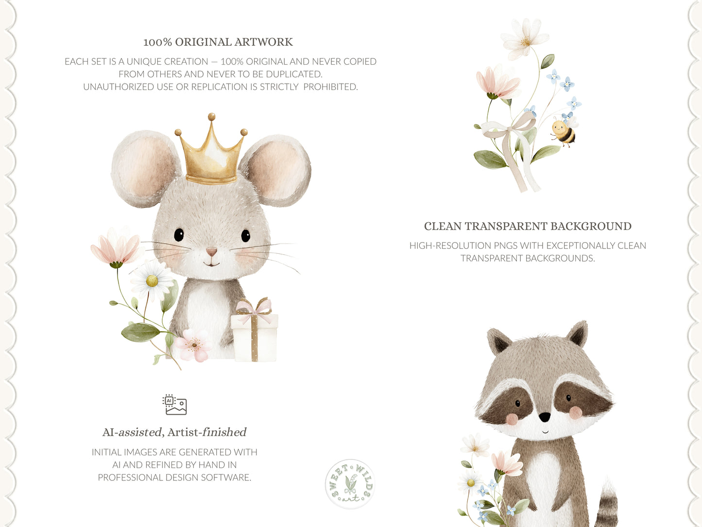 Spring Woodland Faces - Clipart, Spring Forest Portraits, Cute Baby Animals, Nursery | 43 PNG/JPEG
