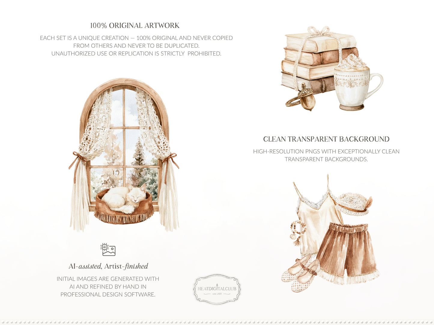 Bohemian Fall - Boho Autumn Clipart, Western Fall Graphics, Pumpkin, Cottage Fall | 60 PNG