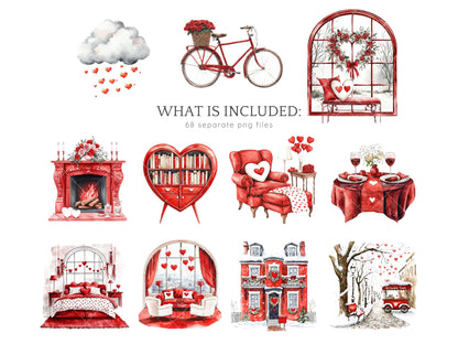 XOXO - Valentines Day Clipart, Romantic, Love, Balloons | 68 PNG