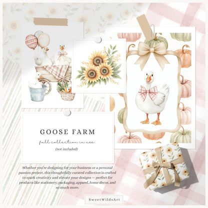 Goose Farm - Floral Arrangements Clipart, Sunflower, Autumn  Elements, Country
