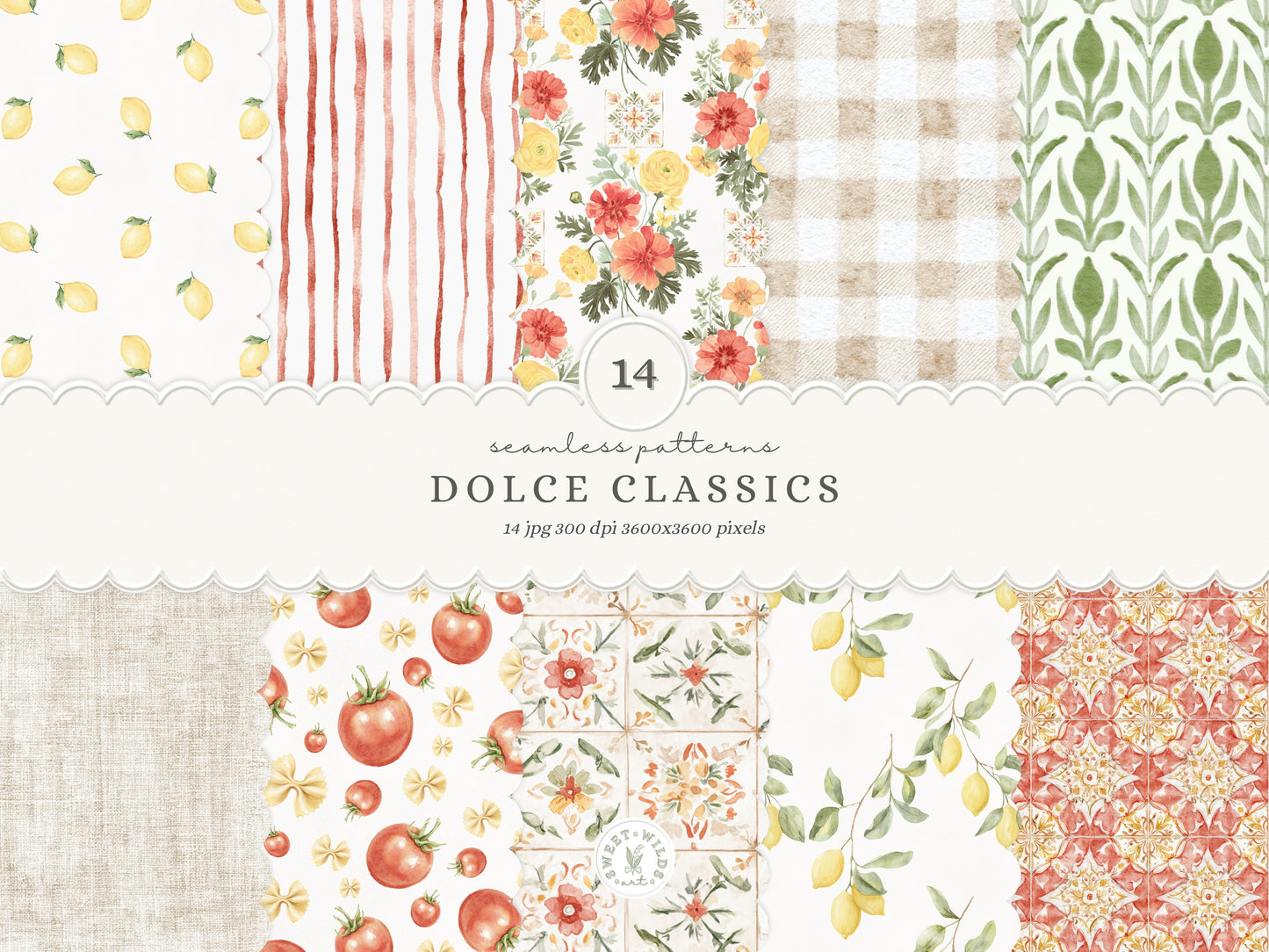 Dolce Classics - Italian Teddy Bear Clipart Bundle, Dolce Vita Animals, Lemon Summer, Cute Nursery , Baby Shower | 98 PNG/JPEG