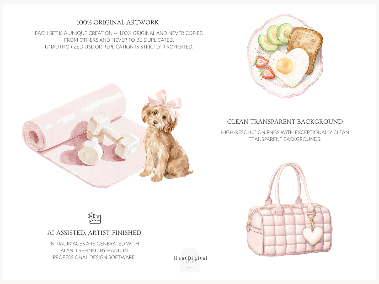 Pure Love - Clipart, Self Love, Wellness Spa Coquette Aesthetic, Valentines Day | 66 PNG