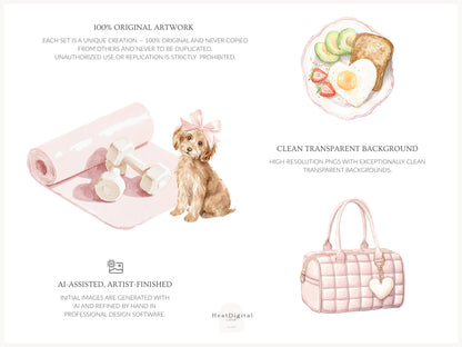 Pure Love - Clipart, Self Love, Wellness Spa Coquette Aesthetic, Valentines Day | 66 PNG