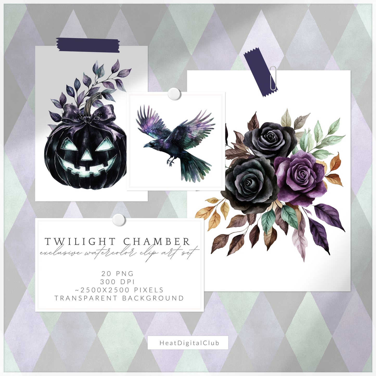 Twilight Chamber - Floral Arrangement, Halloween, Autumn, Gothic Rose | 20 PNG