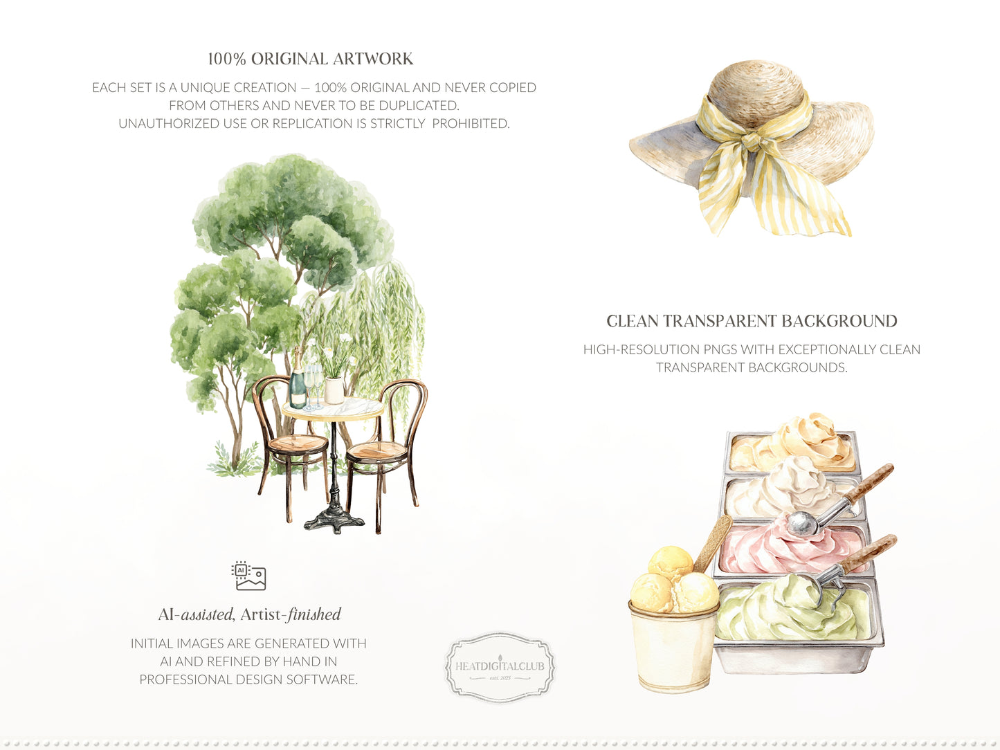 Summer Aperitivo - Italian Lemon Clipart, Limoncello Aesthetic, Citrus, Mediterranean Travel | 60 PNG