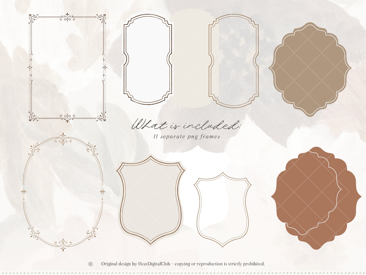 Autumn Palette - Clipart, Vintage Fall Backgrounds, Botanical Bundle | 121 PNG