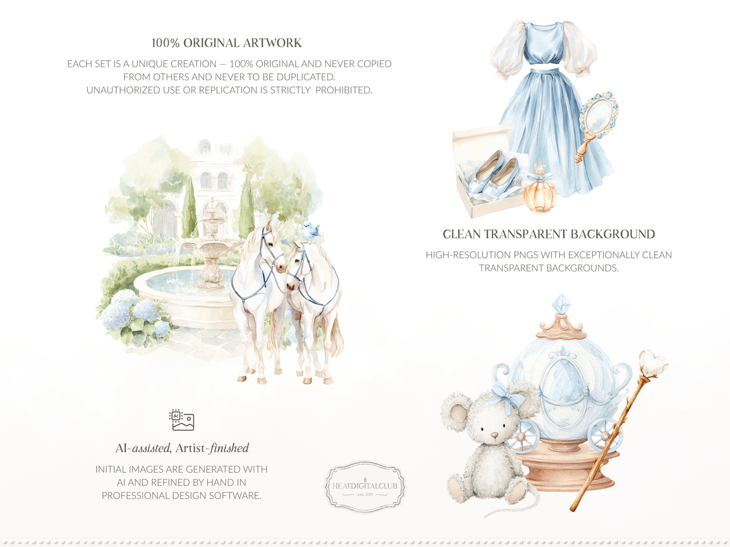 Modern Cinderella - Clipart, Cottagecore Clip Art, Fantasy, Cinderella Clipart, Fairytale | 60 PNG