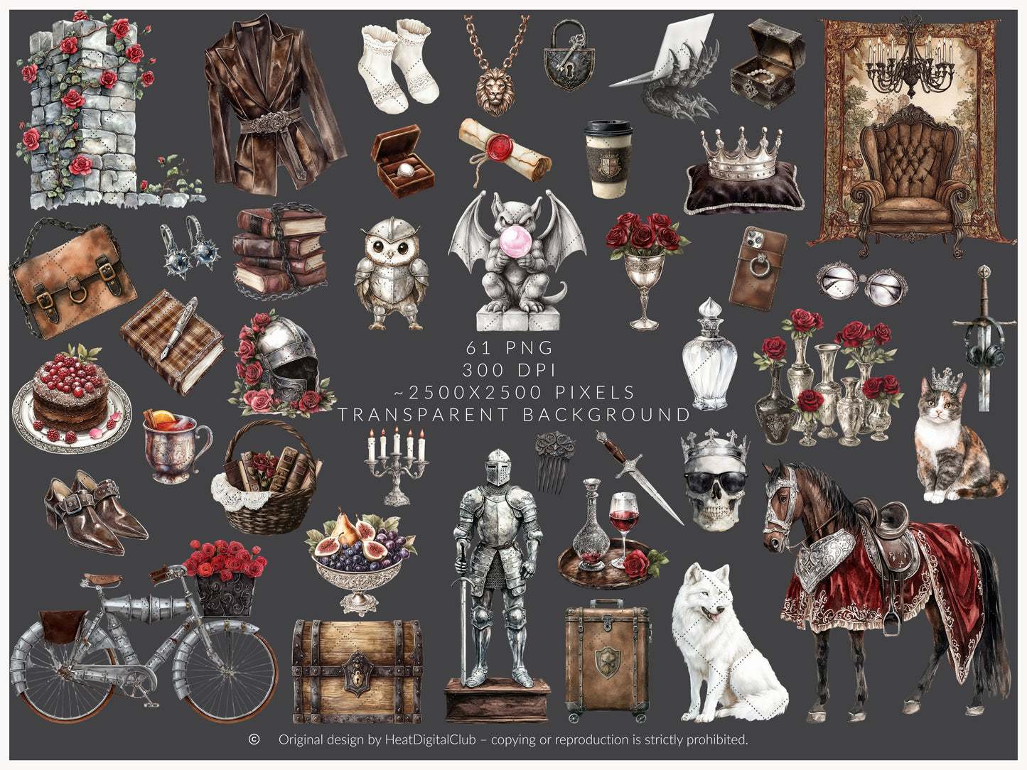 Medievalcore - Gothic Aesthetic Clipart, Medieval Fantasy | 61 PNG