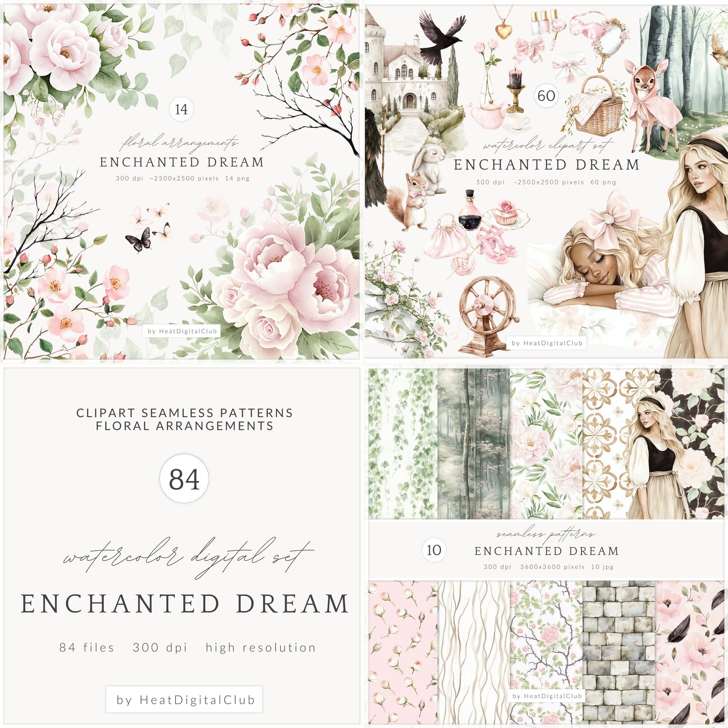 Enchanted Dream - Collection Bundle, Sleeping Beauty |  84 PNG/JPEG