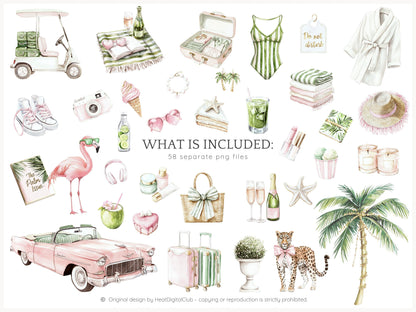 Palm Club - Palm Beach Vacation, Miami Clipart | 58 PNG
