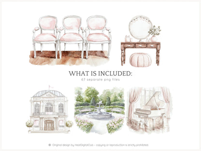 Ballet Grace - Pink Ballerina Clipart Set | 67 PNG