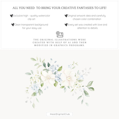 Spring Garden - Floral Arrangements Clipart, Gentle Flowers | 12 PNG