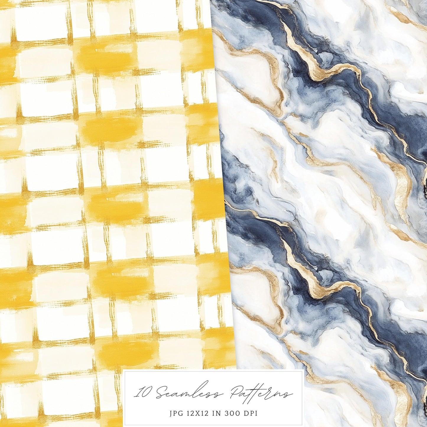 Modern Snow White - Seamless Patterns, Fantasy, Floral, Roses | 10 JPEG