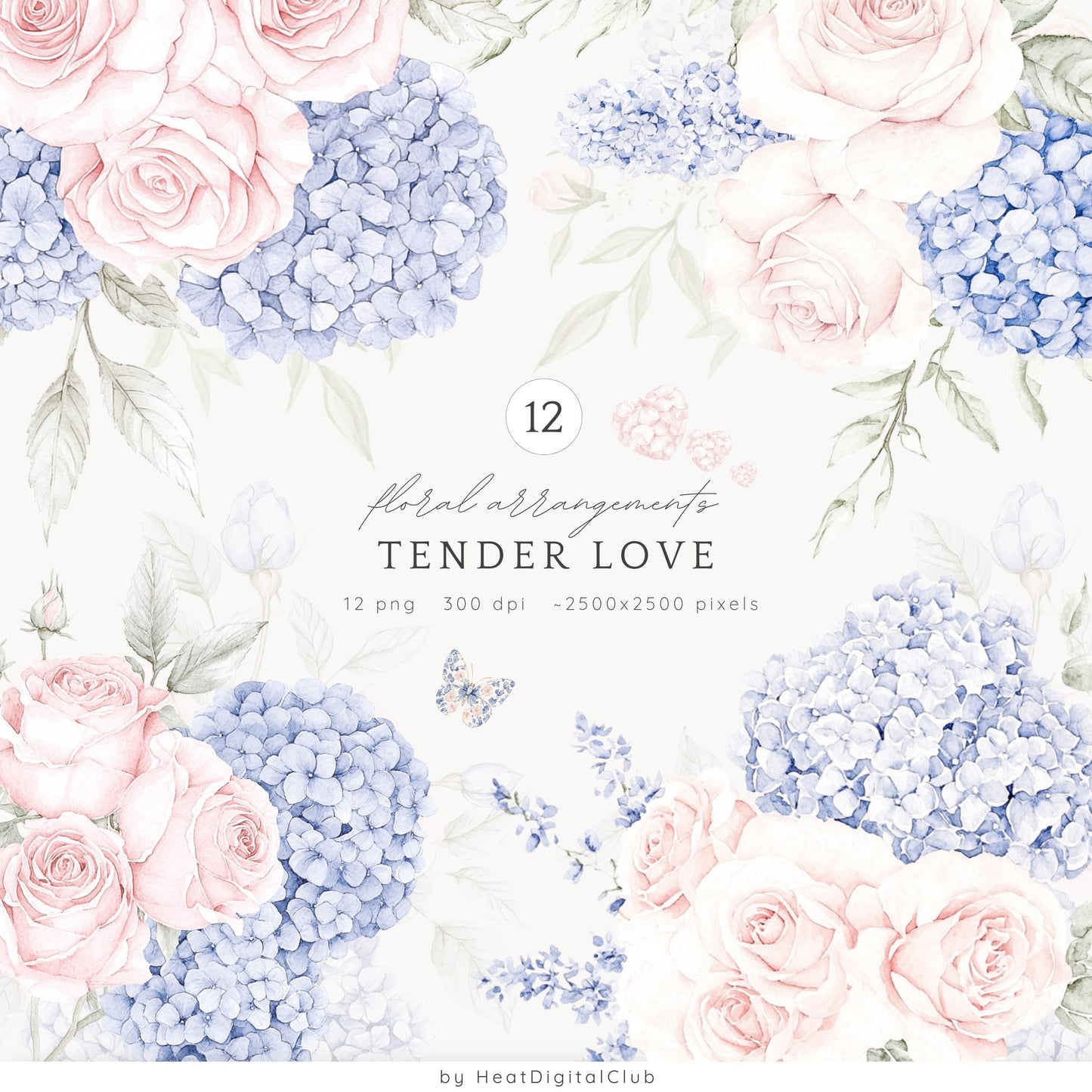 Tender Love - Collection Bundle, Valentines Day, Grandmillennial | 80 PNG/JPEG