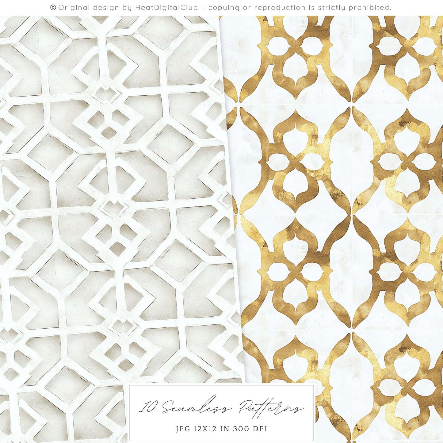 Morocco Sirit – Seamless Patterns, Moroccan Tile, Camel | 10 JPEG