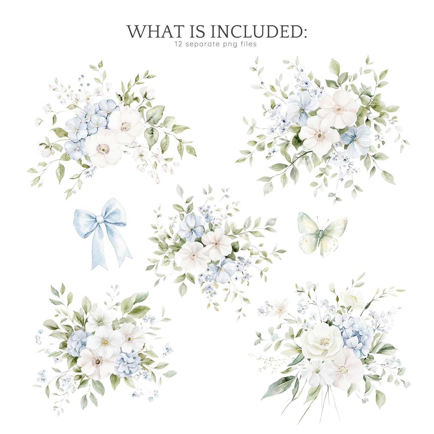 Spring Garden - Floral Arrangements Clipart, Gentle Flowers | 12 PNG