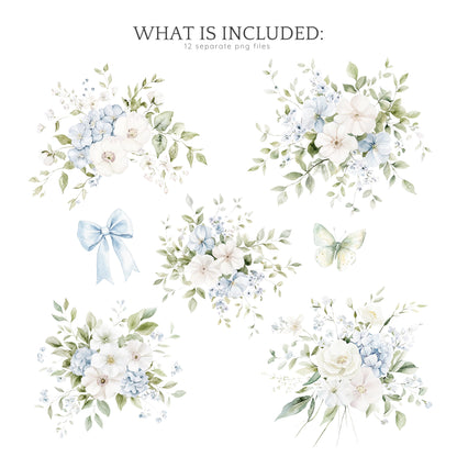 Spring Garden - Floral Arrangements Clipart, Gentle Flowers | 12 PNG