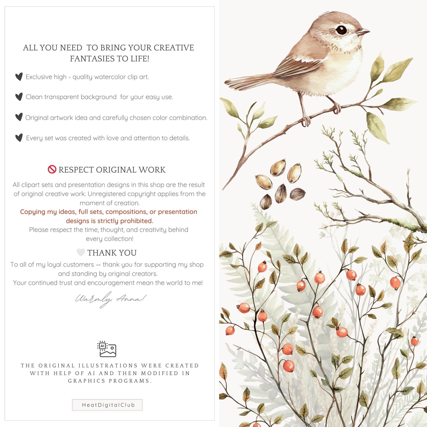 Woodland Journal - Floral Arrangements, Botanical Forest Herbs | 14 PNG