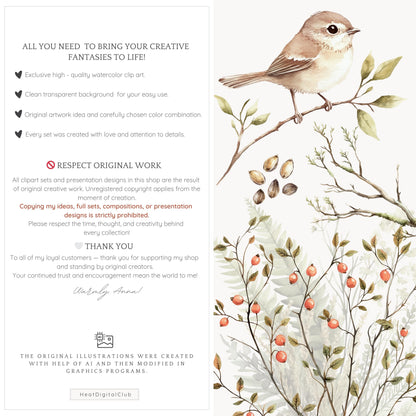 Woodland Journal - Floral Arrangements, Botanical Forest Herbs | 14 PNG