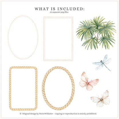 Vacation Vibe - Floral Arrangements, Summer Tropical Floral, Vacation | 20 PNG