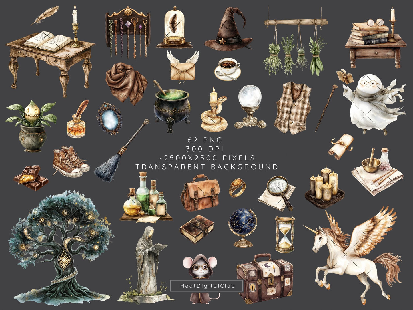 Magic Class - Wizard School Clipart, Witch, Magic School | 62 PNG